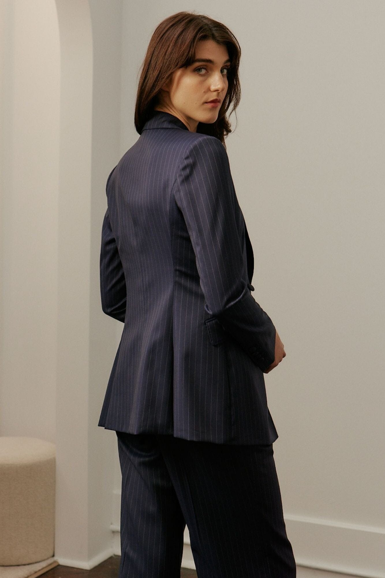 Alexis DB x Florence Suit - Navy Pin Stripe