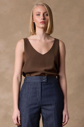 Bridget Cami Top - Dark Brown