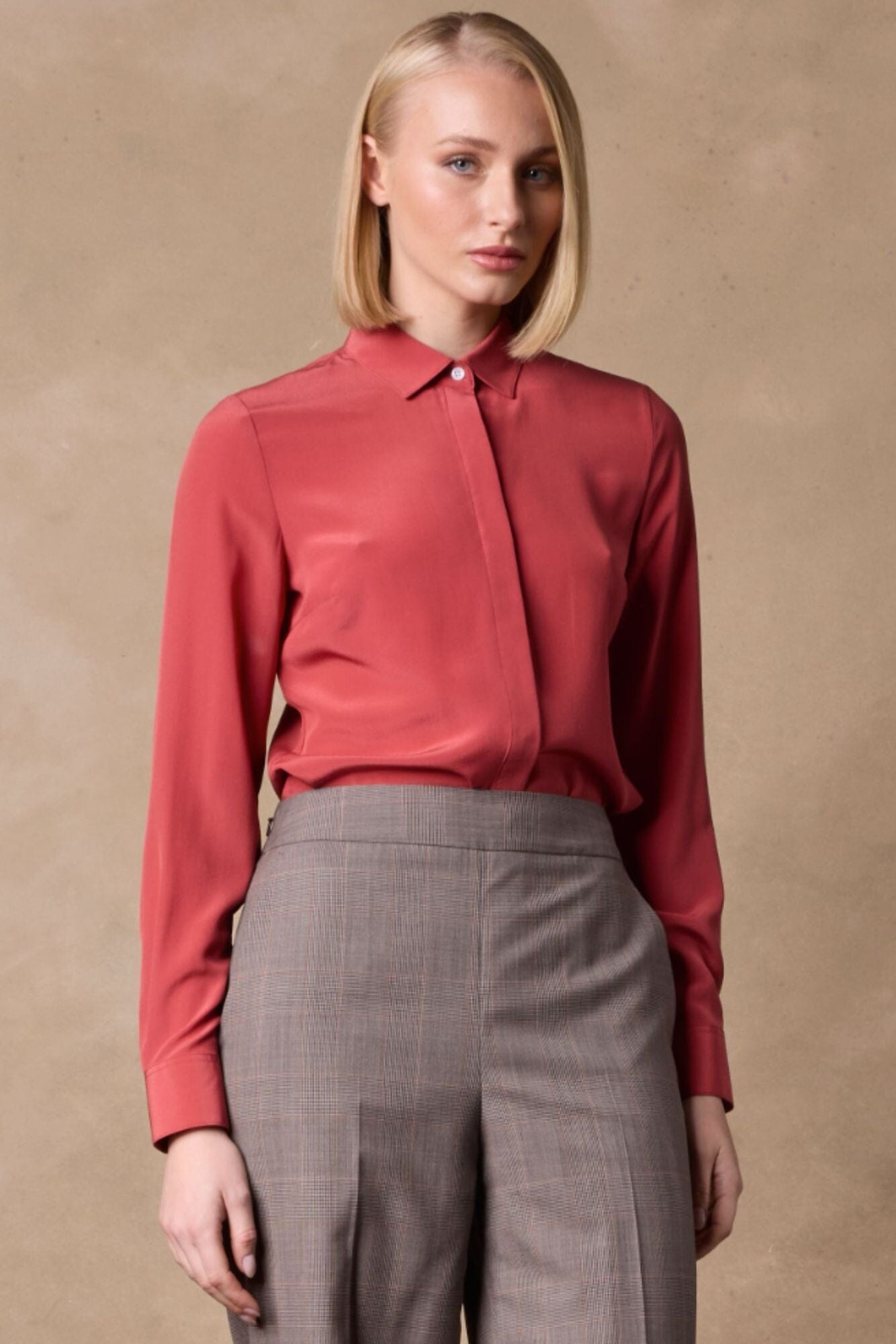 Bella Silk Shirt - Watermelon