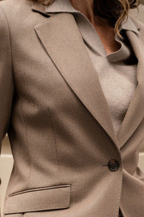 The Camila Suit - Medium Brown Twill Wool