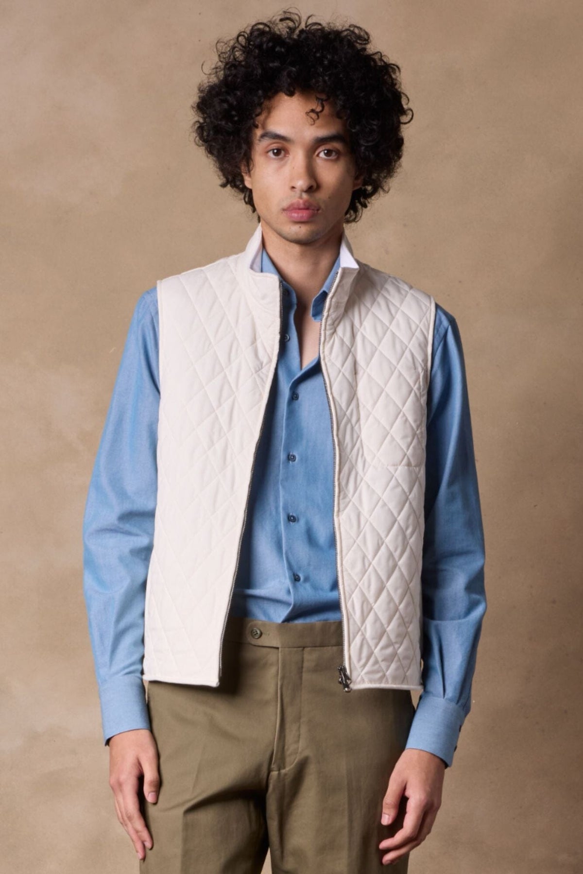 Valencia Quilted Gilet - Off White