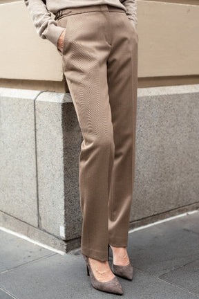 The Camila Suit - Medium Brown Twill Wool