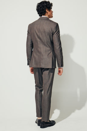 Greyson Suit - Lt Brown Grain Wool Silk Linen