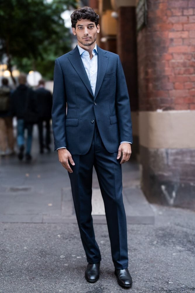 Greyson / Como Suit - Mid Navy Self Check