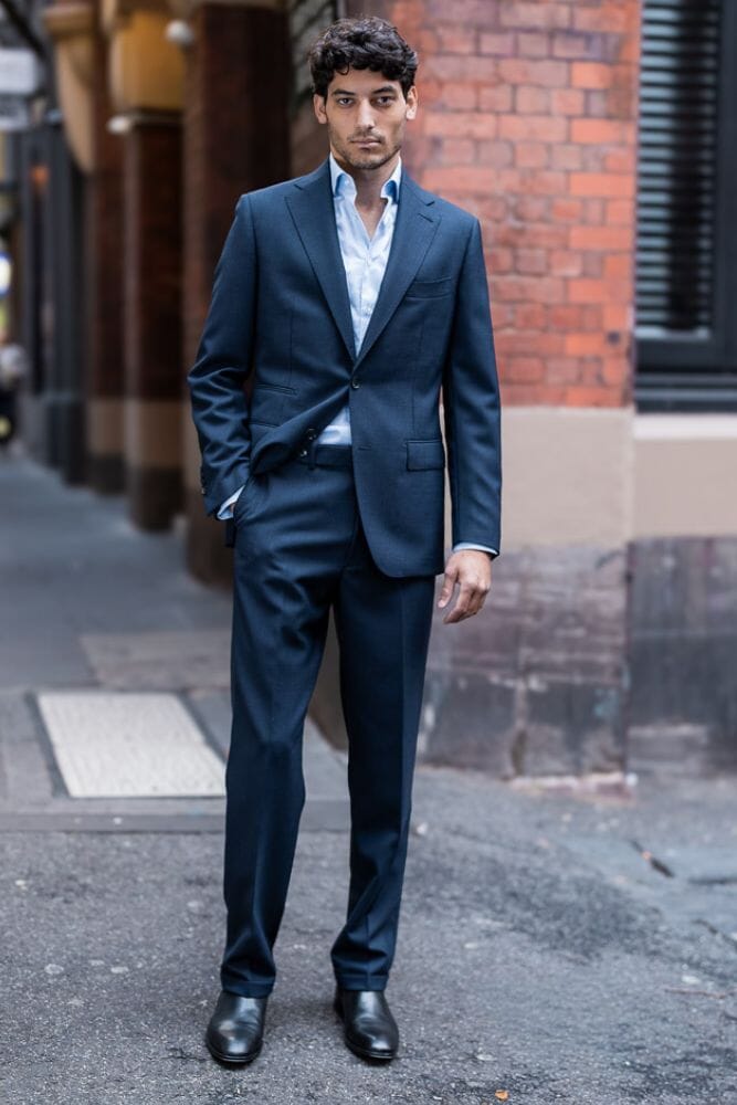 Greyson / Como Suit - Mid Navy Self Check