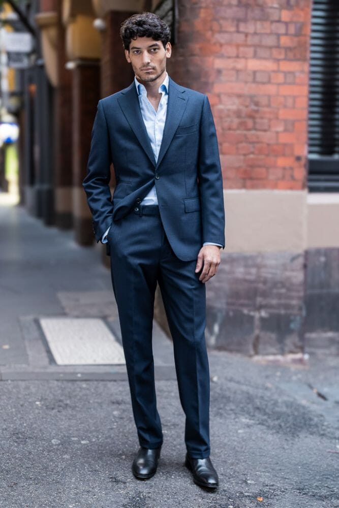 Greyson / Como Suit - Mid Navy Self Check