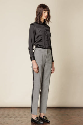 Victoria Classic Shirt - Black Silk Stretch