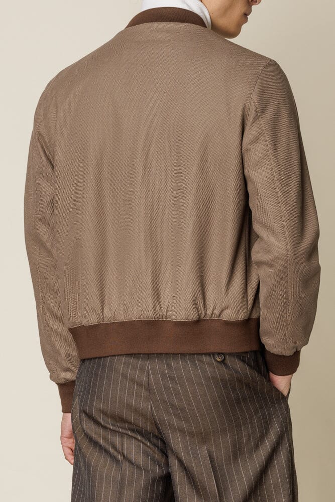 Bomber Jacket - Lux Camel Cotton Knit