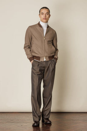 Bomber Jacket - Lux Camel Cotton Knit