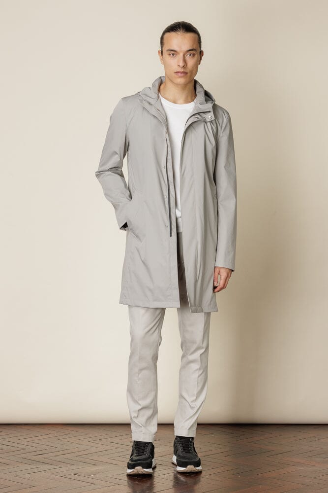 Bellagio Hooded Coat - Tech Stone Grey