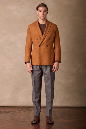 Mateo DB Blazer - Rust Vegan Suede