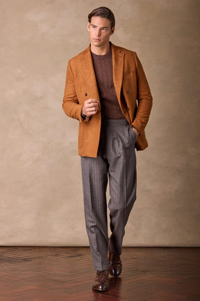 Mateo DB Blazer - Rust Vegan Suede