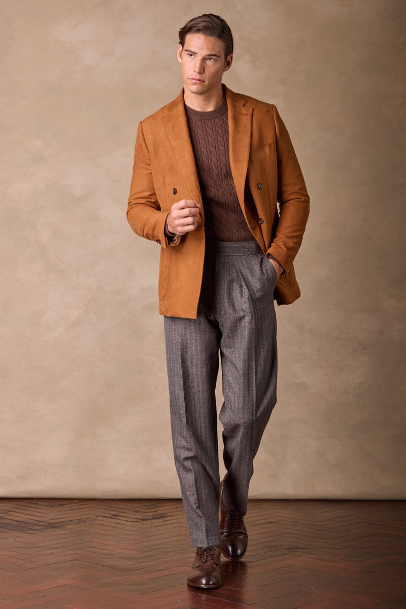 Mateo DB Blazer - Rust Vegan Suede