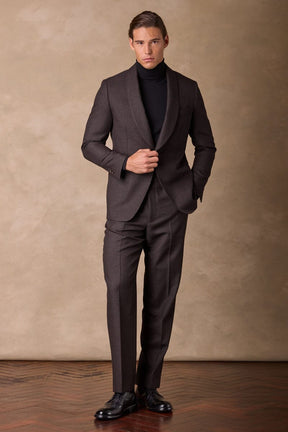 Como Trouser - Brown Black Wool