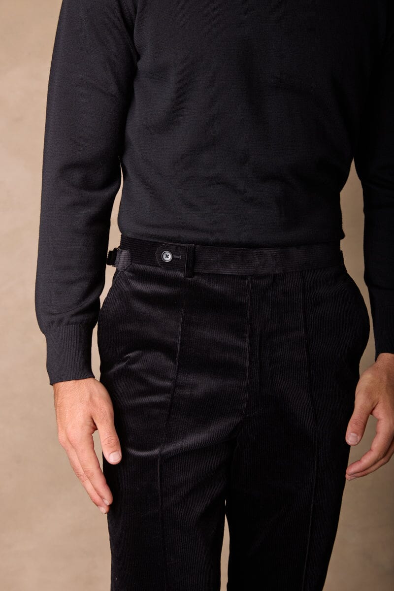 Ralf Bootleg Trouser - Black Jumbo Cord