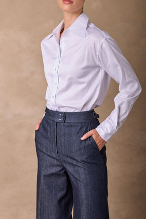 Emma Wide Leg Pant - Blue Denim Cashmere