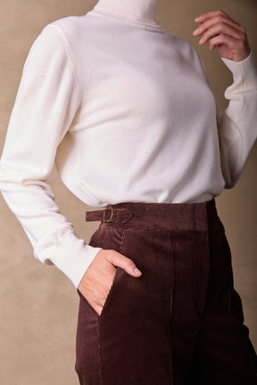 Roll Neck Cashmere Knit (MTM Womenswear) - Winter White