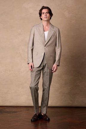 Lucien Jacket - Lt Olive Wool Linen