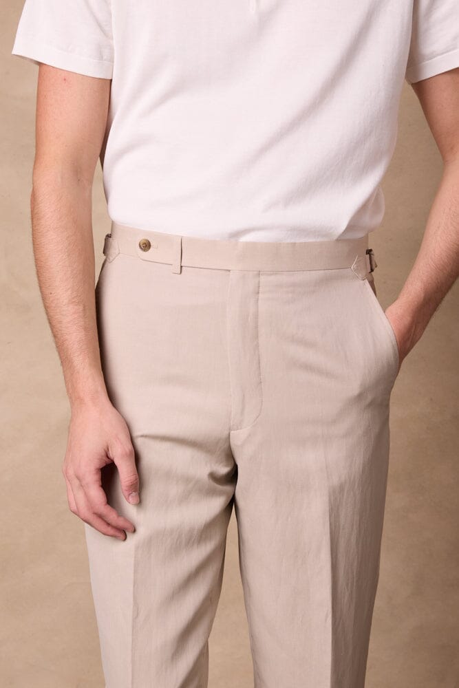 Greyson / Como Suit - Beige Wool Linen