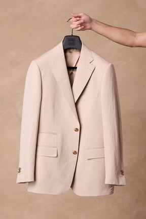 Greyson / Como Suit - Beige Wool Linen