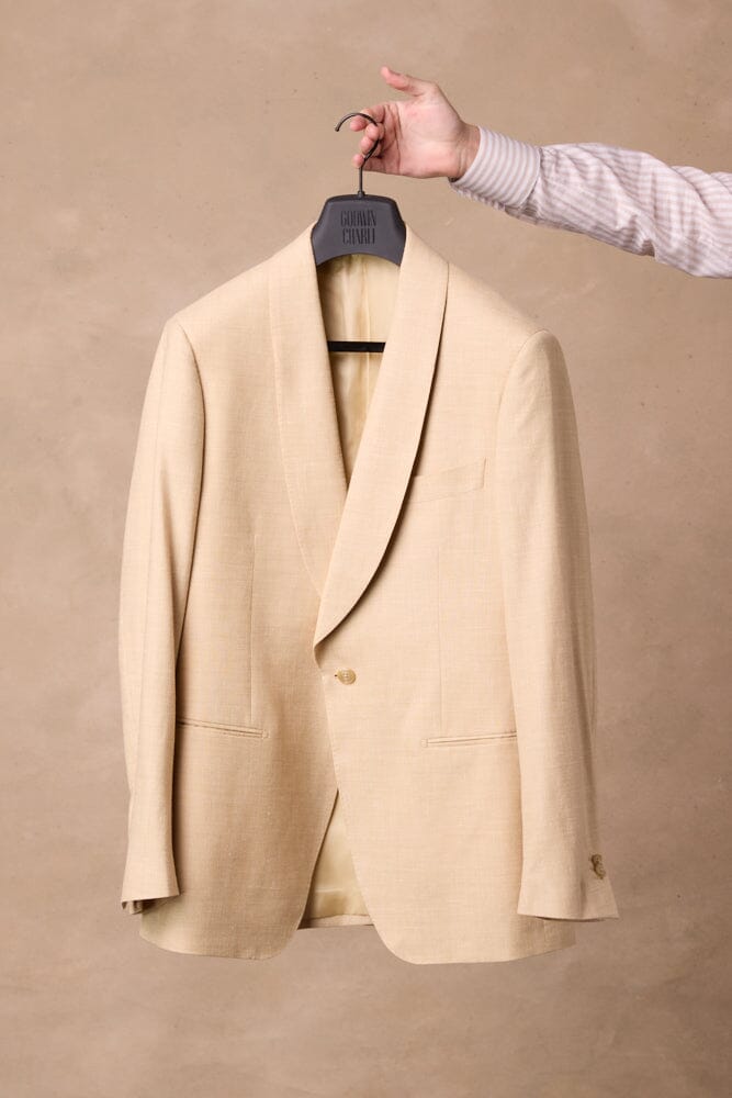 Luka Shawl Jacket - Lemon Wool Bamboo Silk Linen