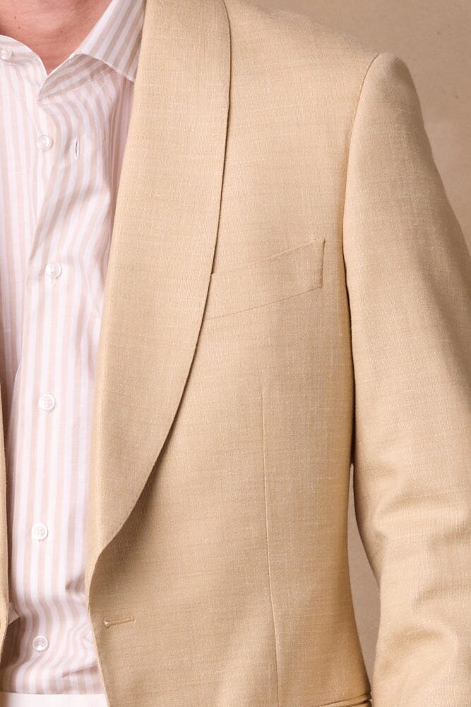 Luka Shawl Jacket - Lemon Wool Bamboo Silk Linen