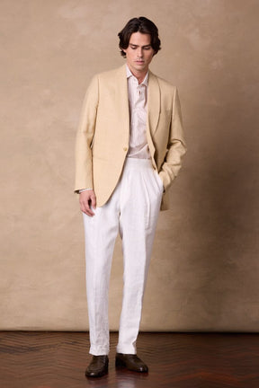 Luka Shawl Jacket - Lemon Wool Bamboo Silk Linen