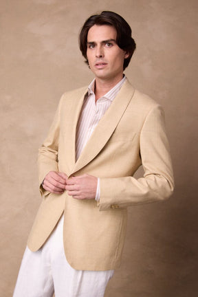 Luka Shawl Jacket - Lemon Wool Bamboo Silk Linen
