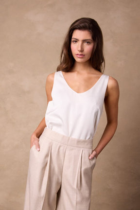 Sylvie Trouser - POW Lt Brown Check