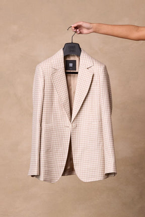 Lily Jacket (Patch) - Small Brown and White Check