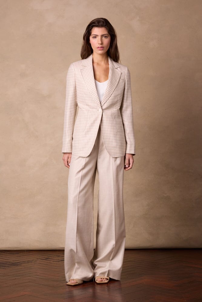 Lily Jacket (Patch) - Small Brown and White Check