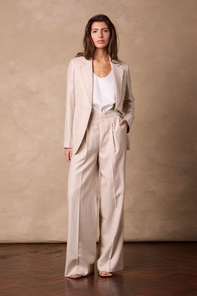 Lily Jacket (Patch) - Small Brown and White Check