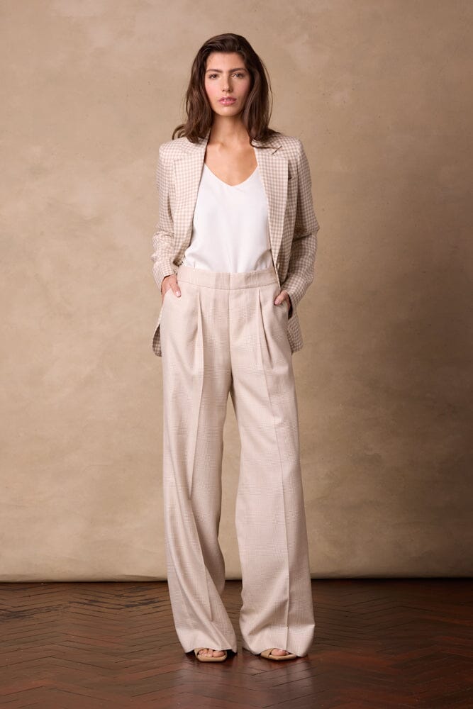 Lily Jacket (Patch) - Small Brown and White Check