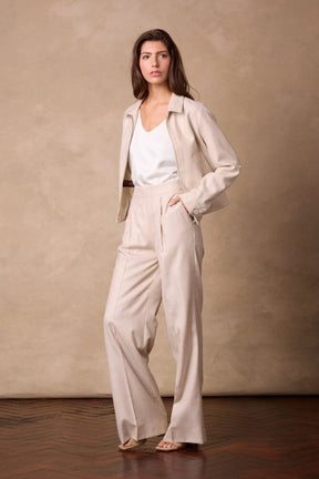 Sylvie Trouser - POW Lt Brown Check
