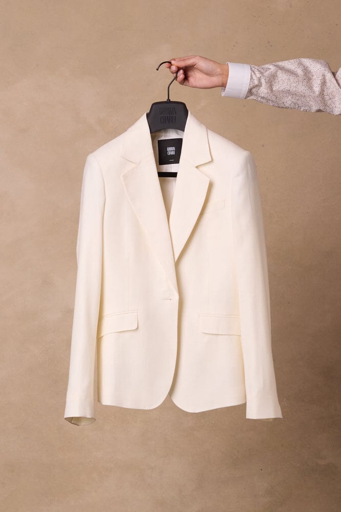 Lily Jacket - Cream Herringbone
