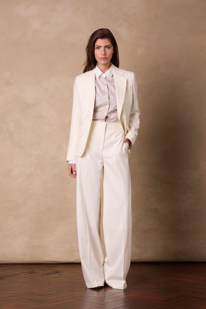 Lily Jacket - Cream Herringbone