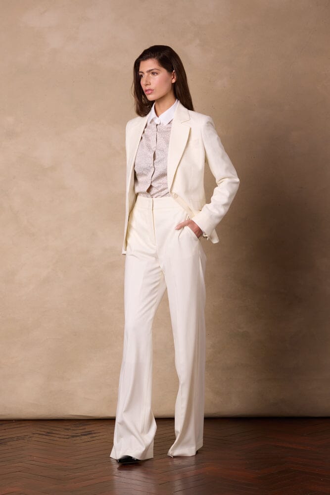 Lily Jacket - Cream Herringbone