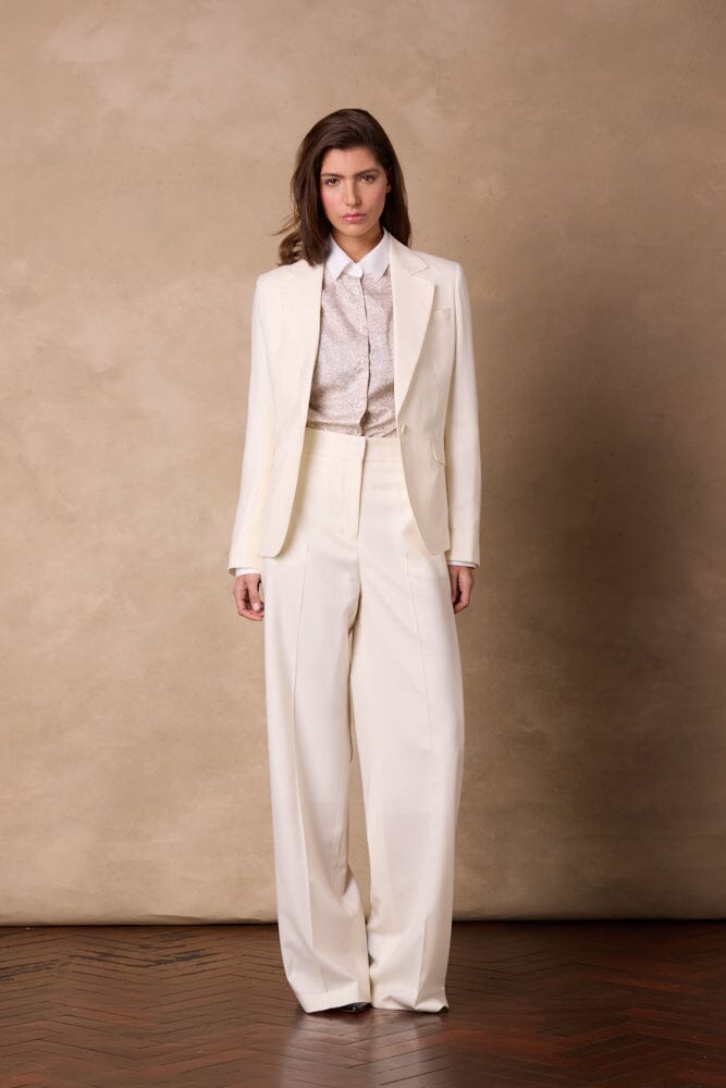 Lily Jacket - Cream Herringbone