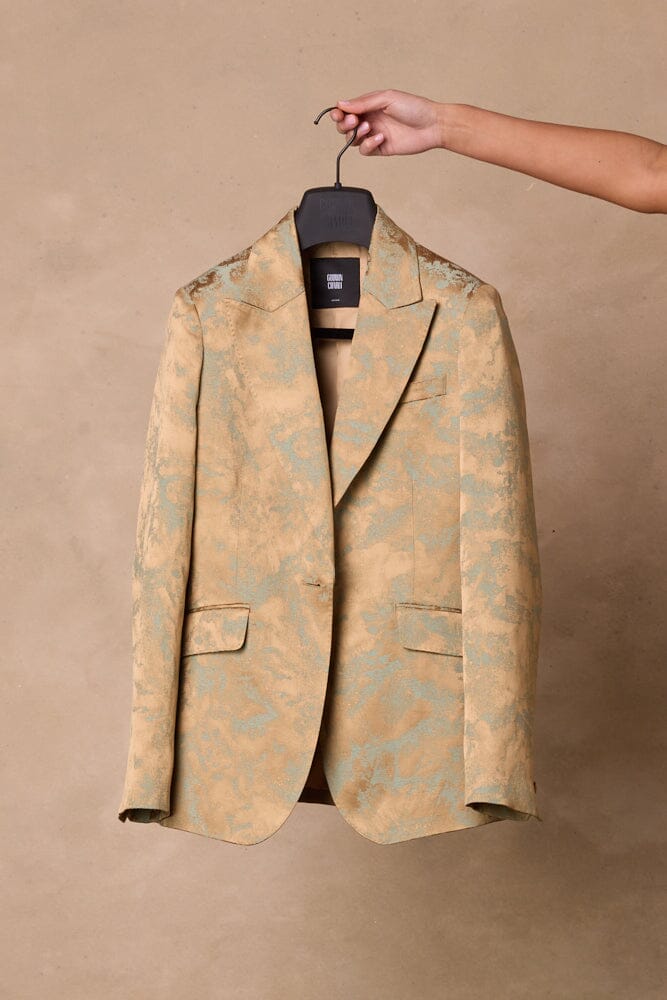 Camila 10 Jacket - Gold Jacquard