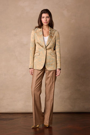 Camila 10 Jacket - Gold Jacquard