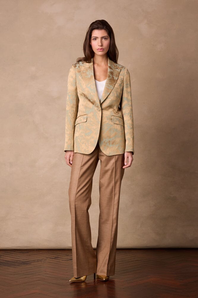 Camila 10 Jacket - Gold Jacquard