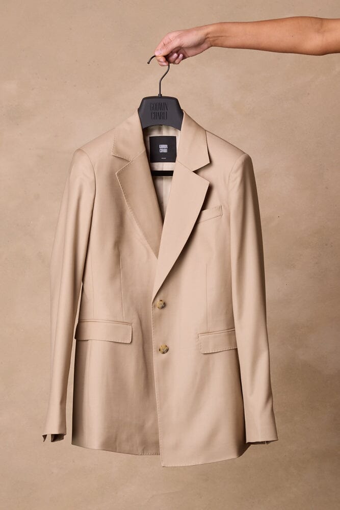 Lily Jacket (Longline) - Sand Wool