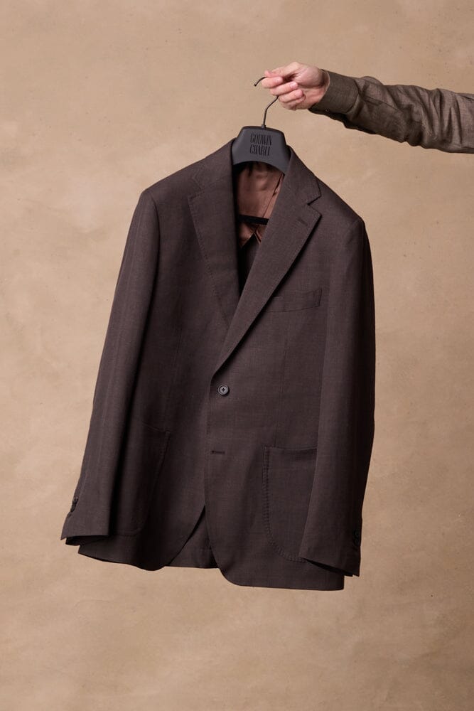 Liam / Como Suit - Brown Wool Silk Linen