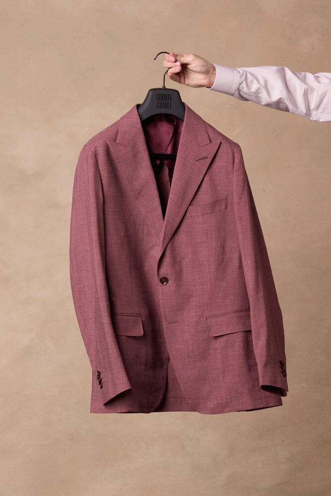 Jonah 10 / Como Suit - Dusty Red Wool Silk Linen