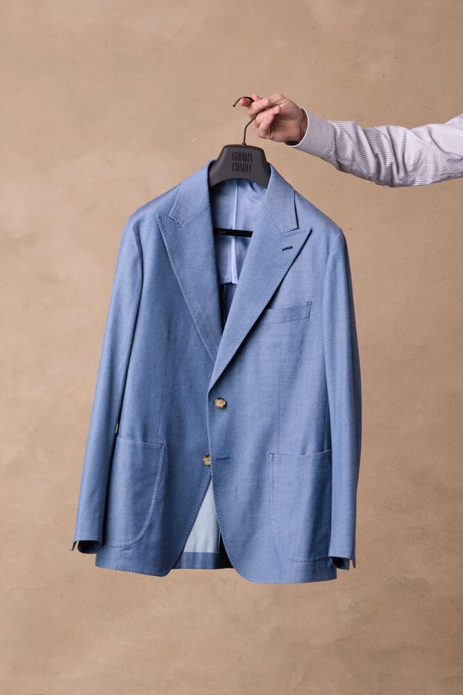 Jonah 10 Blazer - Sky Blue Wool Denim