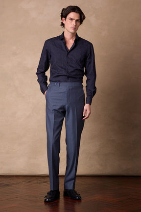 Pilot (SCA) Shirt - Navy with Tonal Floral