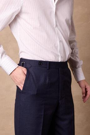 Lenni / Como Suit - Navy Blue Wool Linen