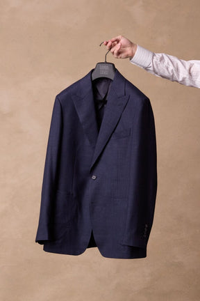 Lenni / Como Suit - Navy Blue Wool Linen