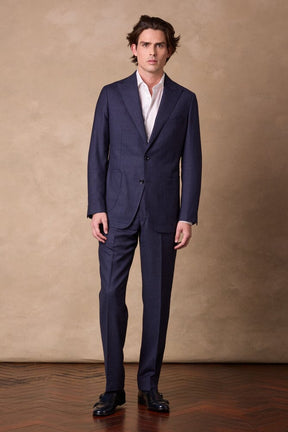 Lenni / Como Suit - Navy Blue Wool Linen