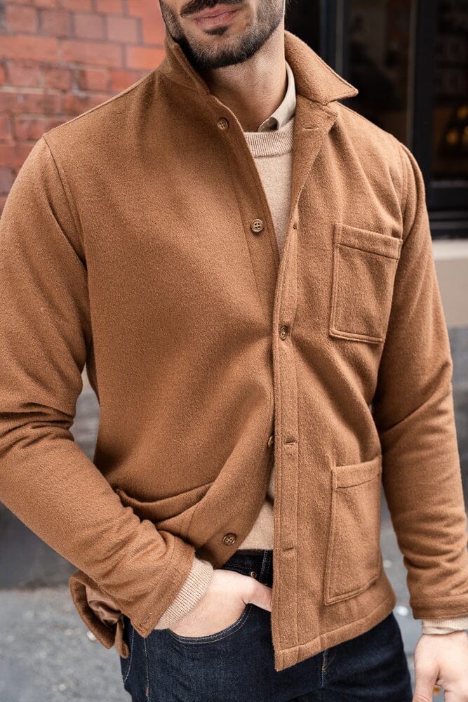 Ethan Overshirt - Toffee Wool Blend